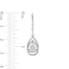 Thumbnail Image 2 of 1/2 CT. T.W. Composite Diamond Double Pear-Shaped Frame Drop Earrings in 10K White Gold