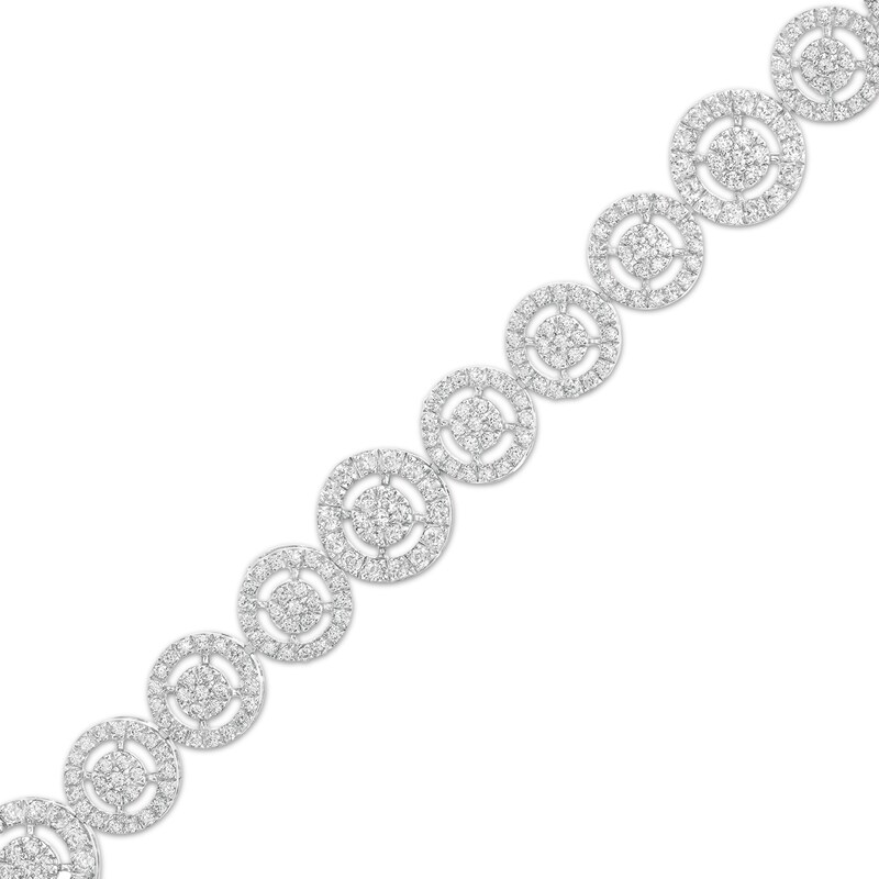 Main Image 1 of 2 CT. T.W. Composite Diamond Frame Bracelet in 10K White Gold