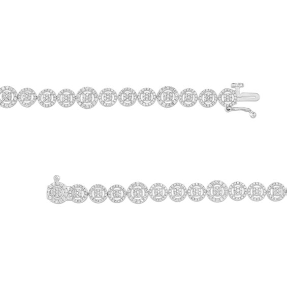 2 CT. T.w. Composite Diamond Frame Bracelet in 10K White Gold