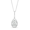 Thumbnail Image 1 of 1/2 CT. T.W. Composite Diamond Double Pear-Shaped Frame Pendant in 10K White Gold