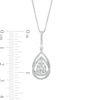 Thumbnail Image 3 of 1/2 CT. T.W. Composite Diamond Double Pear-Shaped Frame Pendant in 10K White Gold