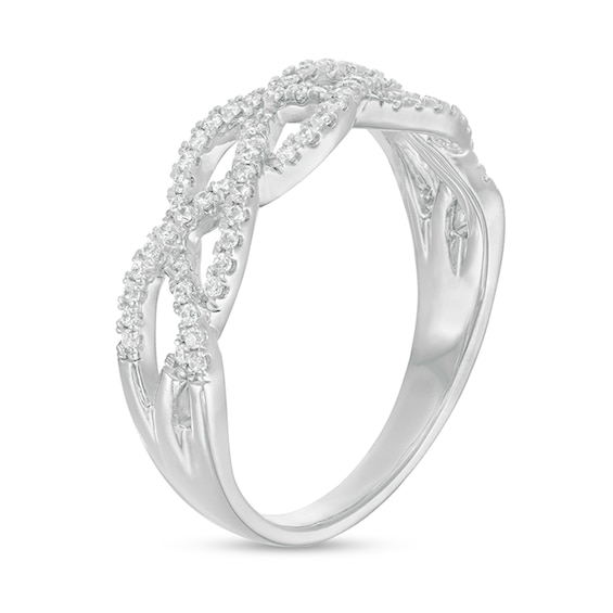 1/5 CT. T.w. Diamond Loose Braid Ring in 10K White Gold