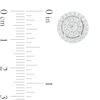 Thumbnail Image 3 of 1 CT. T.W. Multi-Diamond Frame Tiered Stud Earrings in 10K White Gold