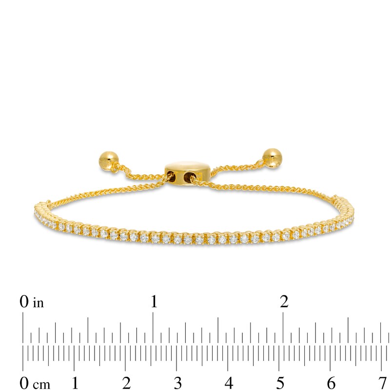 Main Image 3 of 1 CT. T.W. Diamond Tennis Bolo Bracelet in 10K Gold