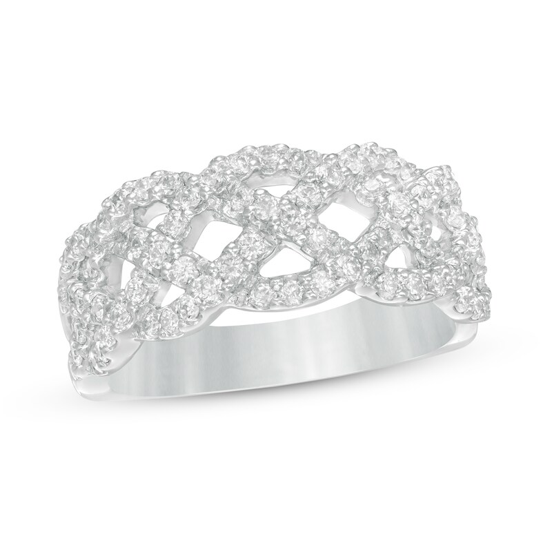 Main Image 1 of 3/4 CT. T.W. Diamond Loose Braid Ring in 10K White Gold