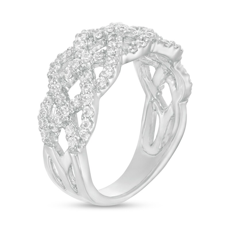 Main Image 3 of 3/4 CT. T.W. Diamond Loose Braid Ring in 10K White Gold