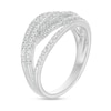 Thumbnail Image 3 of 1/2 CT. T.W. Diamond Intertwined Multi-Row Ring in 10K White Gold