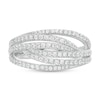 Thumbnail Image 4 of 1/2 CT. T.W. Diamond Intertwined Multi-Row Ring in 10K White Gold