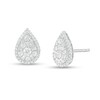 Thumbnail Image 1 of 1/2 CT. T.W. Composite Diamond Pear-Shaped Frame Stud Earrings in 10K White Gold