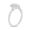 Thumbnail Image 2 of 1/2 CT. T.W. Composite Diamond Pear-Shaped Frame Ring in 10K White Gold