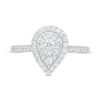 Thumbnail Image 3 of 1/2 CT. T.W. Composite Diamond Pear-Shaped Frame Ring in 10K White Gold