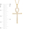 Thumbnail Image 2 of 1/3 CT. T.W. Diamond Ankh Cross Pendant in 10K Gold