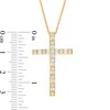 Thumbnail Image 3 of 1/2 CT. T.W. Baguette and Round Diamond Cross Pendant in 10K Gold