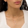 Thumbnail Image 1 of 1/5 CT. T.W. Multi-Diamond Double Strand Necklace in 10K Gold - 20"