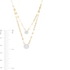 Thumbnail Image 2 of 1/5 CT. T.W. Multi-Diamond Double Strand Necklace in 10K Gold - 20"