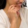 Thumbnail Image 2 of Cherished Promise Collection™ 1/5 CT. T.W. Oval Diamond Frame Ring in 10K White Gold