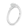 Thumbnail Image 3 of Cherished Promise Collection™ 1/5 CT. T.W. Oval Diamond Frame Ring in 10K White Gold