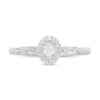 Thumbnail Image 4 of Cherished Promise Collection™ 1/5 CT. T.W. Oval Diamond Frame Ring in 10K White Gold