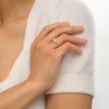 Thumbnail Image 2 of Cherished Promise Collection™ 1/5 CT. T.W. Oval Diamond Frame Heart Sides Ring in 10K Gold