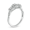 Thumbnail Image 2 of Cherished Promise Collection™ 1/4 CT. T.W. Diamond Three Stone Cushion Frame Ring in 10K White Gold