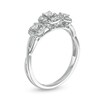 Thumbnail Image 2 of Cherished Promise Collection™ 1/4 CT. T.W. Diamond Three Stone Cushion Frame Ring in 10K White Gold