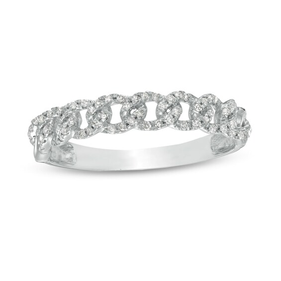 1/6 CT. T.w. Diamond Link Band in 10K White Gold