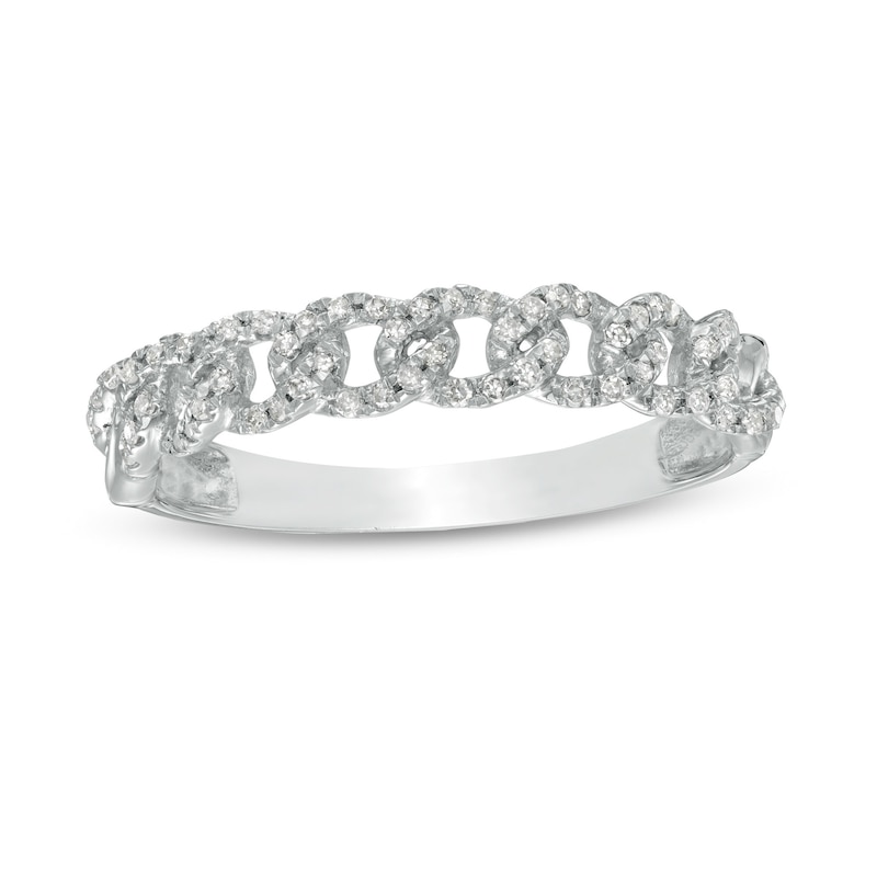 1/6 CT. T.W. Diamond Link Band in 10K White Gold