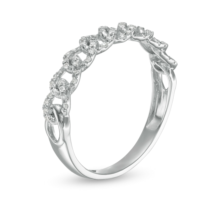 1/6 CT. T.W. Diamond Link Band in 10K White Gold