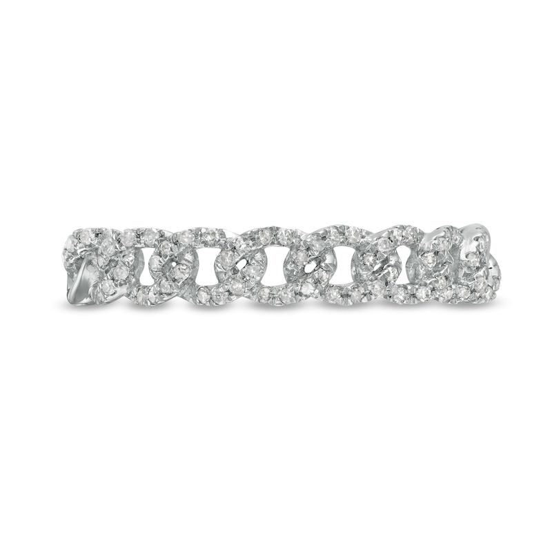Main Image 4 of 1/6 CT. T.W. Diamond Link Band in 10K White Gold