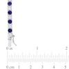 Thumbnail Image 4 of 4.0mm Lab-Created Blue and White Sapphire Alternating Tennis Necklace in Sterling Silver - 17"