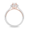 Thumbnail Image 3 of Enchanted Disney Rapunzel 3/4 CT. T.W. Oval Diamond Frame Engagement Ring in 14K Two-Tone Gold