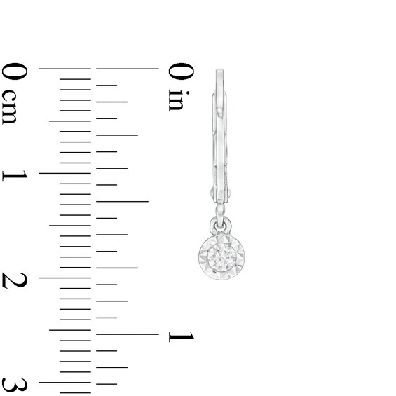 1/6 CT. T.w. Diamond Solitaire Drop Earrings in 10K White Gold (I/I3)
