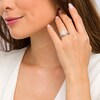 Thumbnail Image 1 of 3/4 CT. T.W. Composite Diamond Elongated Octagonal Frame Vintage-Style Bridal Set in 10K White Gold