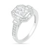 Thumbnail Image 5 of 3/4 CT. T.W. Composite Diamond Elongated Octagonal Frame Vintage-Style Bridal Set in 10K White Gold