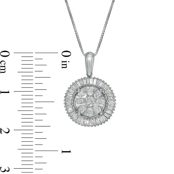 1/2 CT. T.w. Multi-Diamond Frame Pendant in 10K White Gold