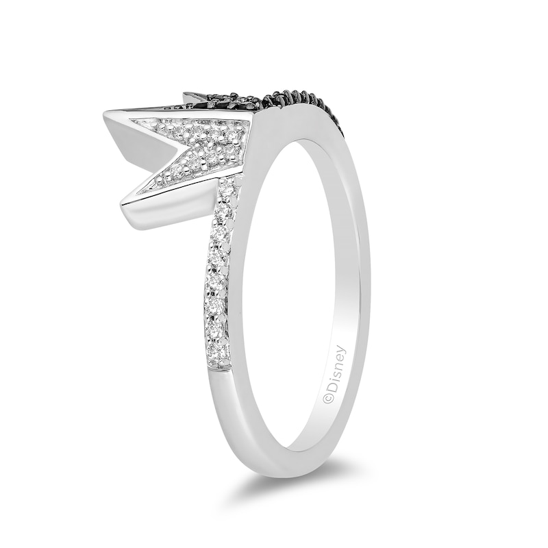 Main Image 2 of Enchanted Disney Villains Cruella De Vil 1/5 CT. T.W. Diamond Crown Ring in Sterling Silver