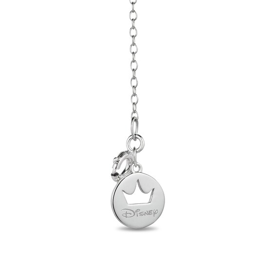 Enchanted Disney Villains Cruella De Vil Garnet and 1/6 CT. T.w. Diamond Evil Eye Necklace in Sterling Silver