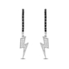 Thumbnail Image 1 of Enchanted Disney Villains Cruella De Vil 1/4 CT. T.W. Diamond Lighting Bolt Drop Earrings in Sterling Silver
