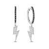 Thumbnail Image 2 of Enchanted Disney Villains Cruella De Vil 1/4 CT. T.W. Diamond Lighting Bolt Drop Earrings in Sterling Silver