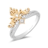 Thumbnail Image 1 of Enchanted Disney Majestic Princess 1/6 CT. T.W. Diamond Castle Ring in Sterling Silver and 10K Gold - Size 7