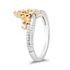 Thumbnail Image 2 of Enchanted Disney Majestic Princess 1/6 CT. T.W. Diamond Castle Ring in Sterling Silver and 10K Gold - Size 7