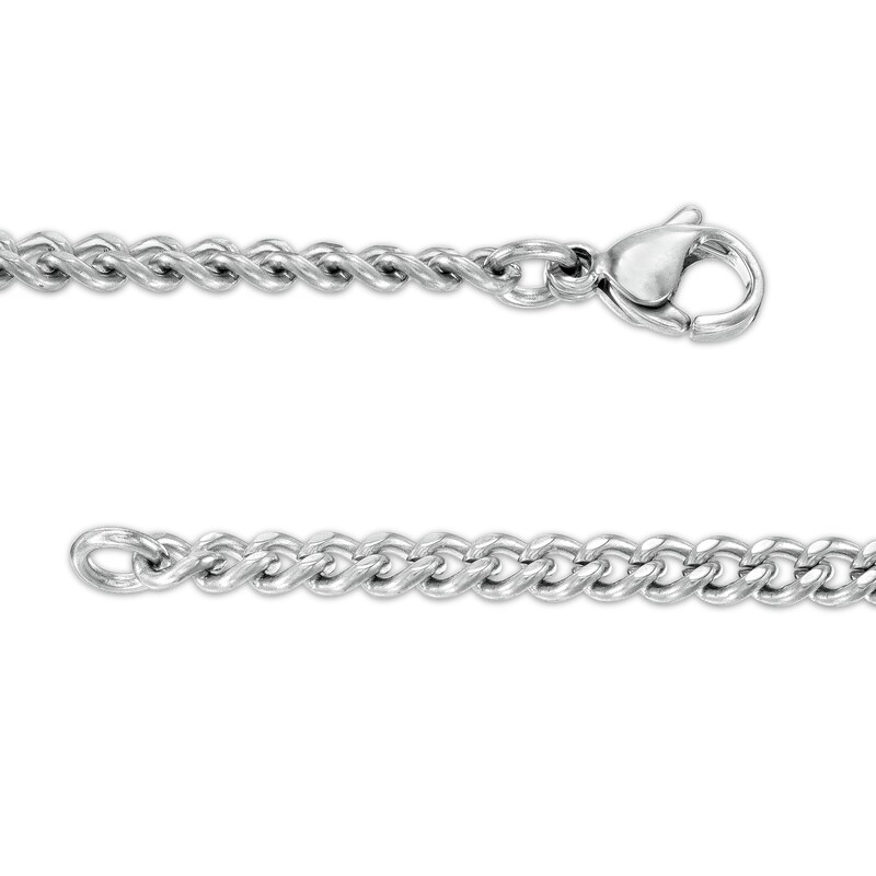 Main Image 3 of Men's Filigree Border Shield Pendant in Stainless Steel and Black Ion-Plate - 24"