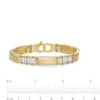 Thumbnail Image 3 of 10.0mm Multi-Finish Link Chain Bracelet in Solid 10K Two-Tone Gold - 8.5"