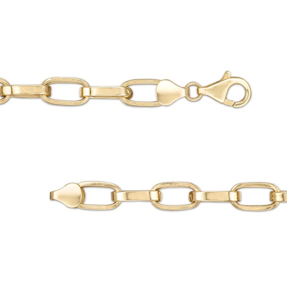 Paper Clip Oval Link Necklace in 10K Gold