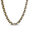 Thumbnail Image 1 of Men's 5.0mm Byzantine Chain Necklace in Solid Stainless Steel  with Black and Yellow Ion-Plate - 24"