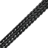 Thumbnail Image 0 of Men's 8.25mm Double Row Solid Franco Snake Chain Bracelet in Stainless Steel with Black Ion-Plate - 8.5"