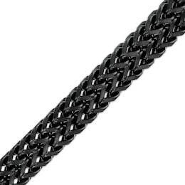 Men's 8.25mm Double Row Solid Franco Snake Chain Bracelet in Stainless Steel with Black Ion-Plate - 8.5&quot;