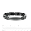 Thumbnail Image 3 of Men's 1/10 CT. T.W. Black Enhanced Diamond Triple Row ID Bracelet in Stainless Steel with Black Ion-Plate - 8.5"