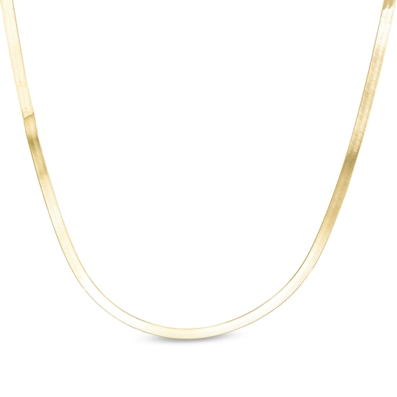 Ladies' 3.05mm Herringbone Chain Necklace in Solid 10K Gold - 20"