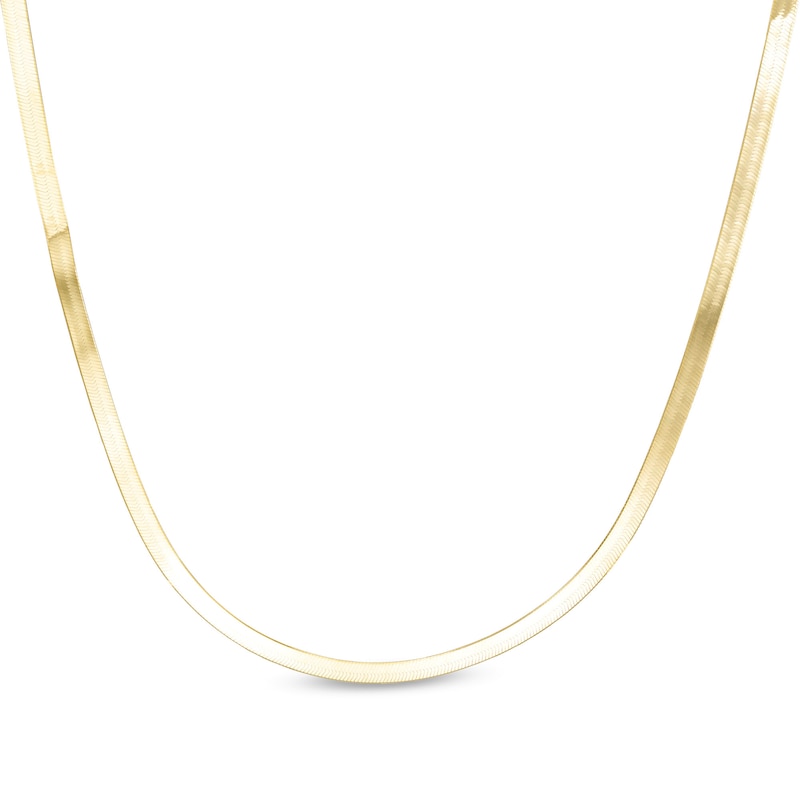 Ladies' 3.05mm Herringbone Chain Necklace in Solid 10K Gold - 20"